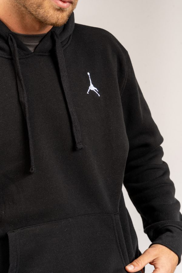 סווטשירט קפוצ'ון "Shark Attack" בשחור